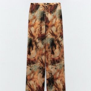 Zara Printed Drawstring Pants